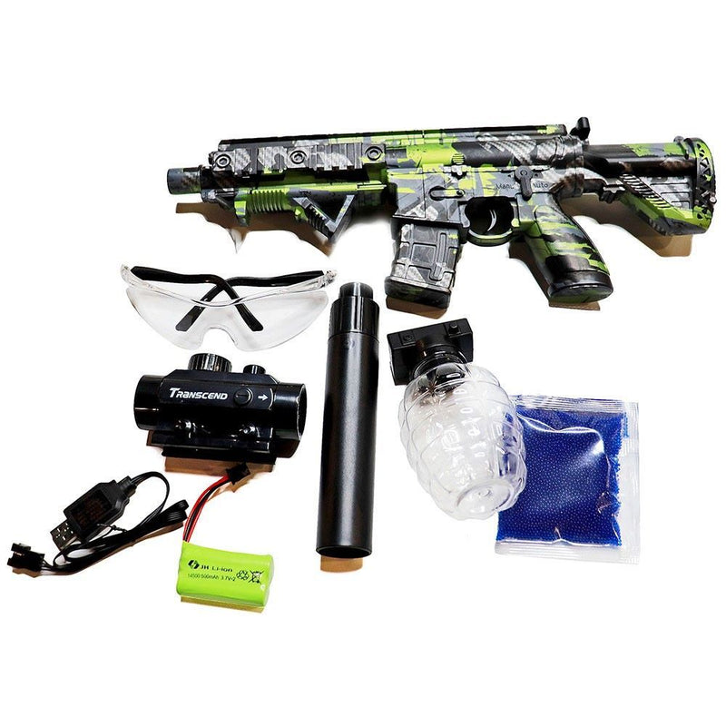 Arma de Gel M416 Elétrica Camuflada Verde – Leão