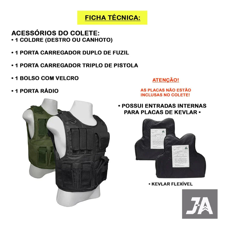 Colete tático Assault 2 cores